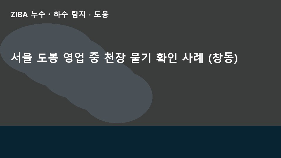 서울 도봉 영업 중 천장 물기 확인 사례 (창동)